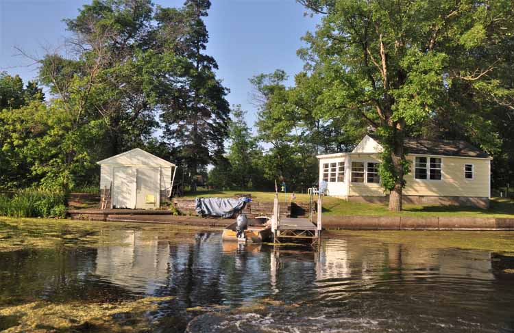 cabin on lake